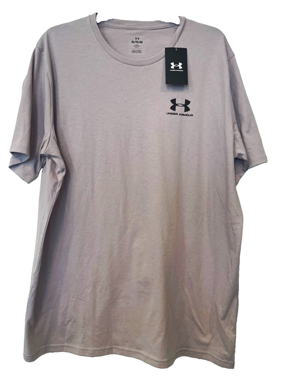 Under Armour Sportstyle Left Chest Short Sleeve Tee Men's Size XL NWT Taupe